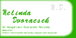 melinda dvoracsek business card